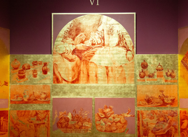 Montaje de la exposición Pinacoteca Migrante