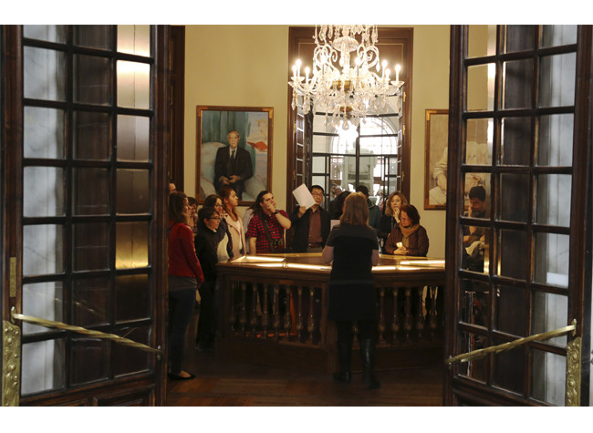 Jornada de Puertas Abiertas 2018  Los trabajadores de la BNE guiaron a las visitas y mostraron el día a día de la institución