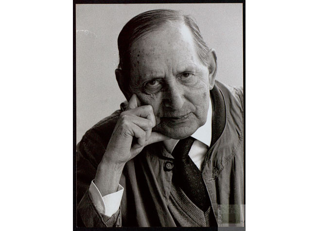 Imágenes cedidas por la Fundación Miguel Delibes. AMD,120,147. Retrato de Miguel Delibes Setién. Fotógrafa Pilar Lucas. Años 90