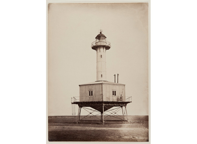 José Martínez Sánchez (1808-1874). Faro de la Braña. Boca del Ebro (Tarragona), ca. 1867. Biblioteca Nacional de España, 17/10/58