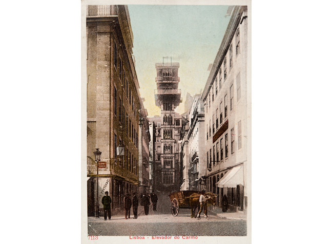 Lisboa, Elevador do Carmo. Biblioteca Nacional de España, 17/TP/357