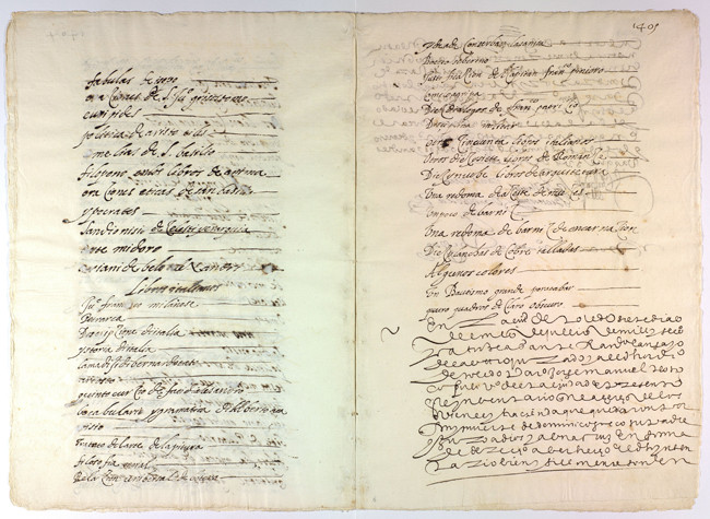 Inventario de bienes del Greco, 12 de abril y 7 de julio de 1614. Archivo Histórico Provincial de Toledo, escribano Juan Sánchez de Soria, sign. 23041, fols. 1404v-1405