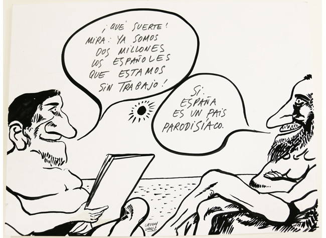 Viñeta en blanco y negro enviada a Colpisa (08.03.1992)