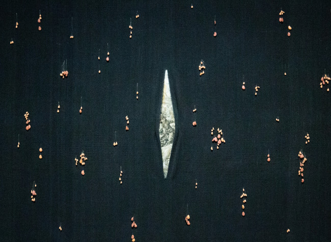 Montaje de la exposición Pinacoteca Migrante