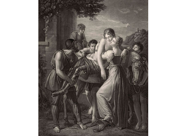Angélique et Médor de Jean-Marie Gudin (1810?). BNE,  INVENT/9791