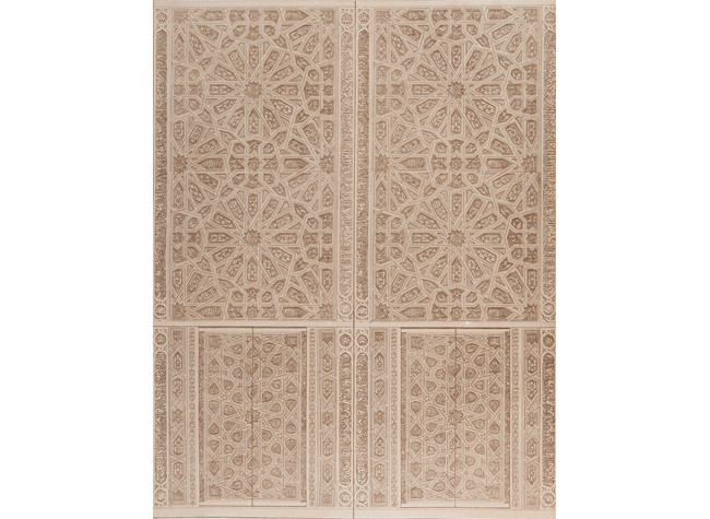 Contreras, Francisco fl. 1874. Puerta ensamblada del salón de embajadores [Material gráfico] : en el Alcazar de Sevilla. BNE, BA/95 (432)