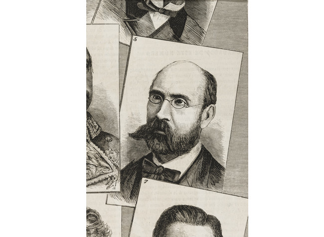 Retrato de José Echegaray y Eizaguirre, Sala y Canal, Mauricio (1874). BNE BA/678 (Pag. 72)