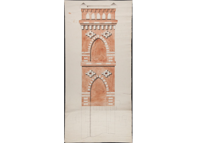 Anónimo español (s. XIX) . [Torre mudéjar]. BNE, Dib/18/1/2306