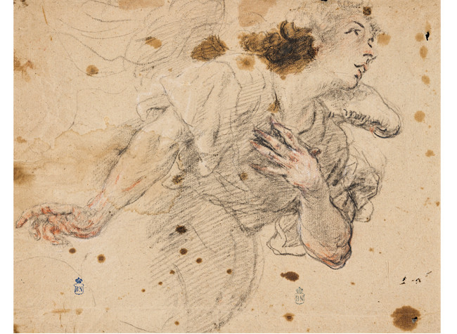 Ángel por Juan Carreño de Miranda (1650). BNE, Dib/13/2/82.
