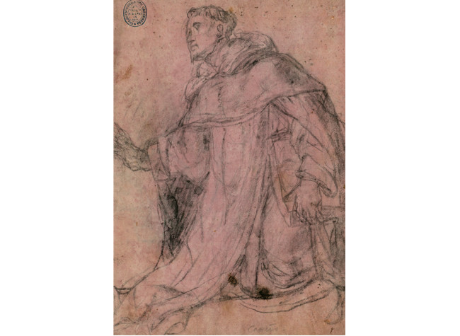 Santo Domingo Guzmán por Juan Carreño Miranda (1655). BNE, Dib/13/2/91