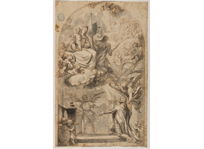 Apoteosis de San Hermenegildo por Claudio Coello (1668). BNE, Dib/16/35/5