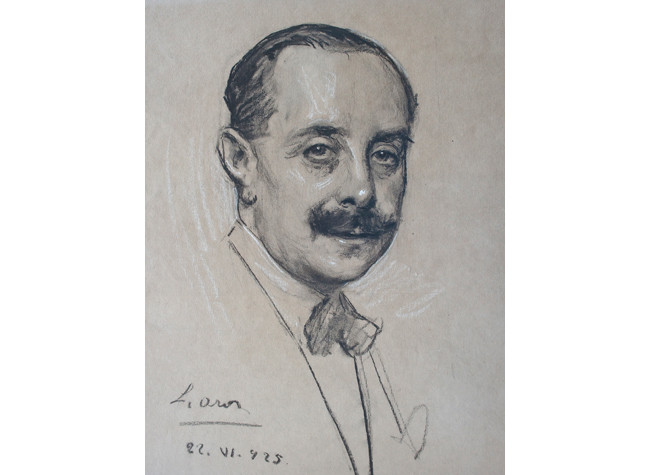 Integrante de la tertulia de la revista de occidente retratados por Leandro Oroz, Colección del Museo del Romanticismo