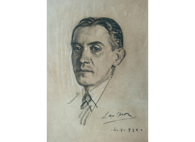 Integrante de la tertulia de la revista de occidente retratados por Leandro Oroz, Colección del Museo del Romanticismo