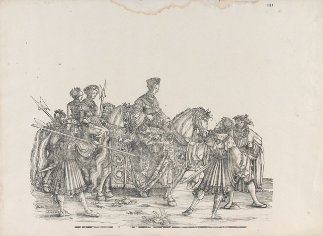 Albrecht Dürer, Hans Springinklee (Nuremberg, ca. 1490-ca. 1540) Una Princesa a caballo. BNE, ER/5828