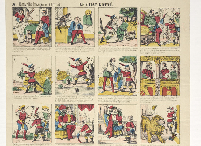 El gato con botas. LE CHAT BOTTÉ. Anónimo francés s. XIX. 1860. INVENT/17767. BNE