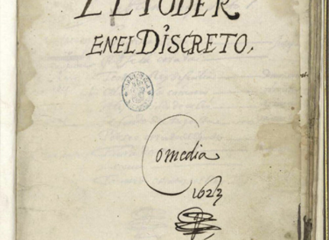 El poder en el discreto. Lope de Vega. 1623, Res/90, BNE