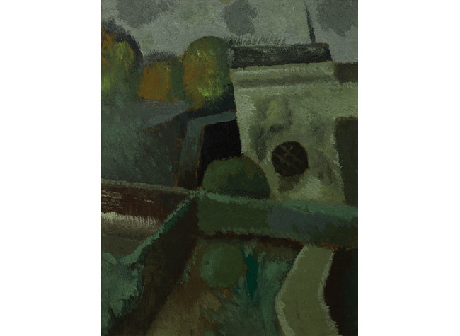 Esteban Lisa, Paisaje urbano, c. 1930. Óleo sobre cartón, 30,1 x 23 cm. ©2013 Foto Gonzalo de la Serna
