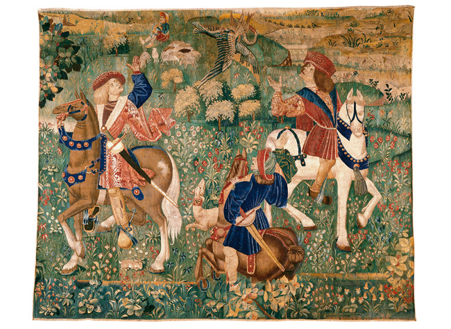 Anónimo, Escena de Cetrería. Ca. 1500 / Colección Carmen Thyssen-Bornemisza