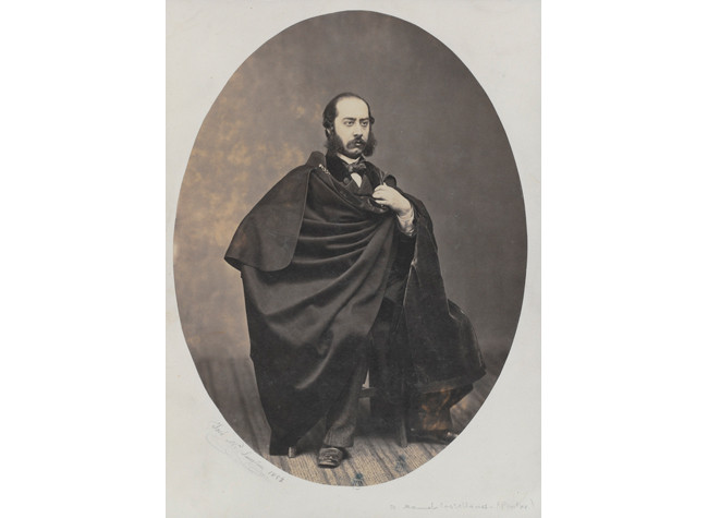José Máría Sánchez. Manuel Castellano, pintor en 1859. Papel a la sal. Biblioteca Nacional de España, IH/1903/3