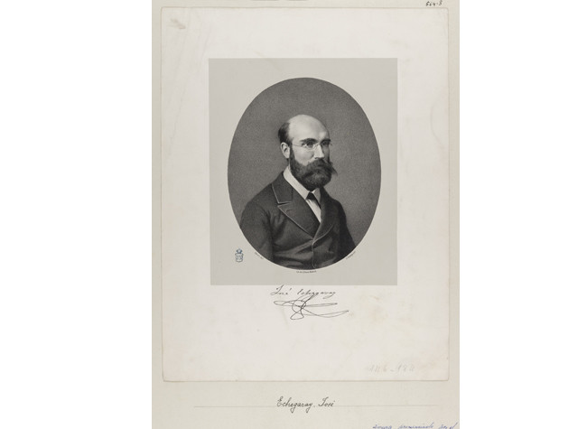 Retrato de José Echegaray, Vallejo y Galezo, José (1869). BNE IH/2703/4