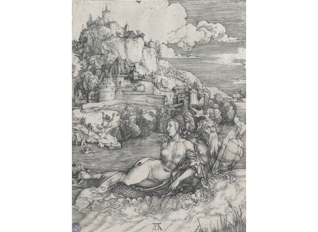 Albrecht Dürer, El rapto de Amimone o el monstruo marino. BNE, INVENT/42679