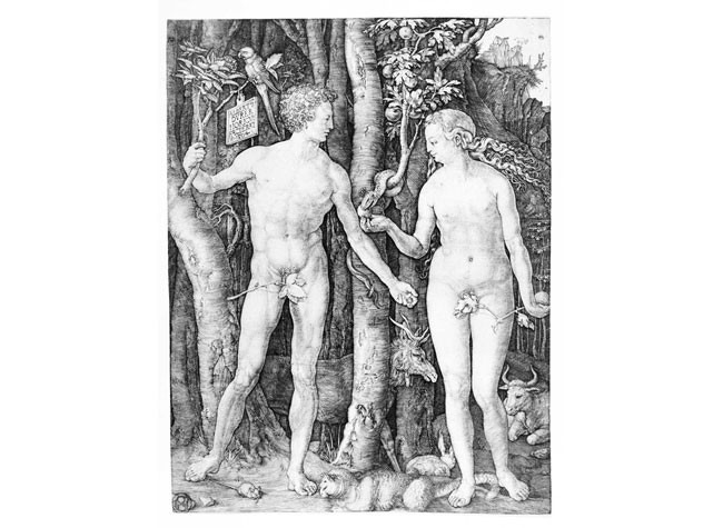 Albrecht Dürer, Adán y Eva. BNE INVENT/42628
