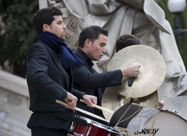 La banda del Real Conservatorio Superior de Música de Madrid interpreta la Marcha Triunfal de Barbieri