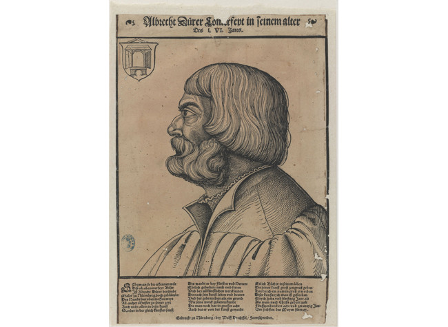 Erhard Schön, Retrato de Albrecht Dürer. BNE INVENT/29756