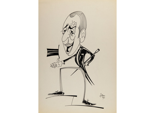 Siro López Lorenzo: caricatura de Joaquín Prat. Biblioteca Nacional de España