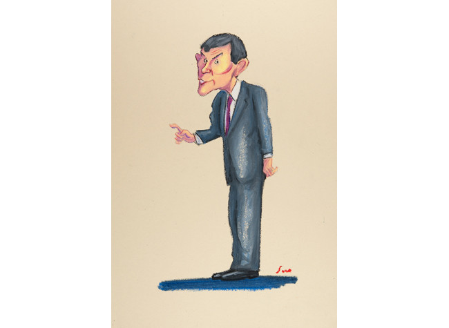 Siro López Lorenzo: caricatura de Juan José Ibarreche. Biblioteca Nacional de España