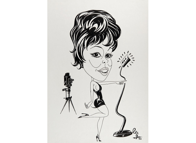 Siro López Lorenzo: caricatura de Laura Valenzuela. Biblioteca Nacional de España