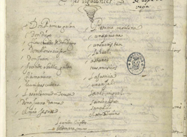 La Madre Teresa de Jesús, fundadora del Carmen. Lope de Vega. S.XVII, Mss/16579. BNE