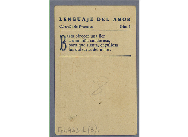 El lenguaje del amor / Anónimo (1910-1920). BNE EPH/423/25