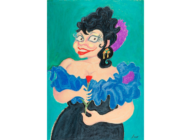 Siro López Lorenzo: caricatura de Marujita Díaz. Biblioteca Nacional de España