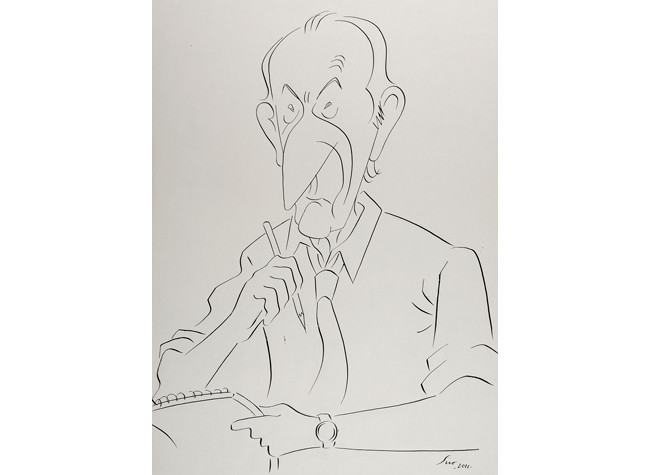 Siro López Lorenzo: caricatura de Mingote. Biblioteca Nacional de España