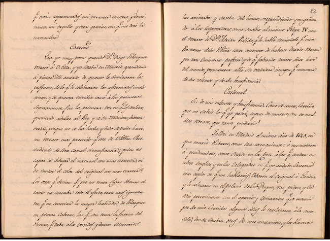 Diálogos de Juan Agustín Ceán Bermúdez (1818-1819). BNE, MSS/21450