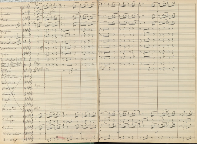 Partitura autógrafa de la Verbena de la Paloma, M. Breton/5