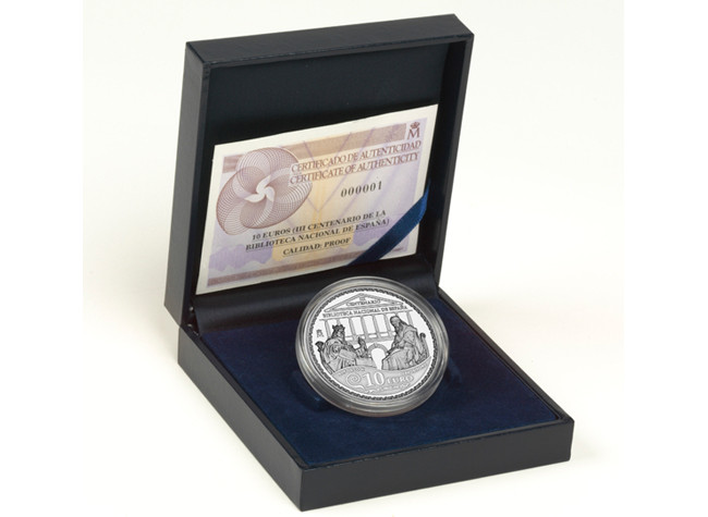 Moneda emitida por la Real Casa de la Moneda con motivo del Tricentenario de la BNE / Abril 2012