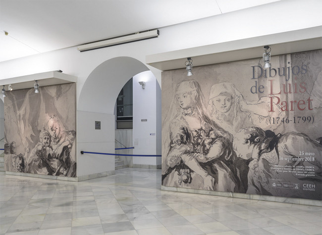 Montaje de la exposición Dibujos de Luis Paret (1746-1799)