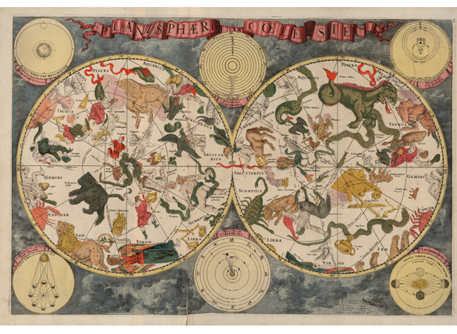Planisferio celeste; Frederick de Wit, BNE, ca. 1688
