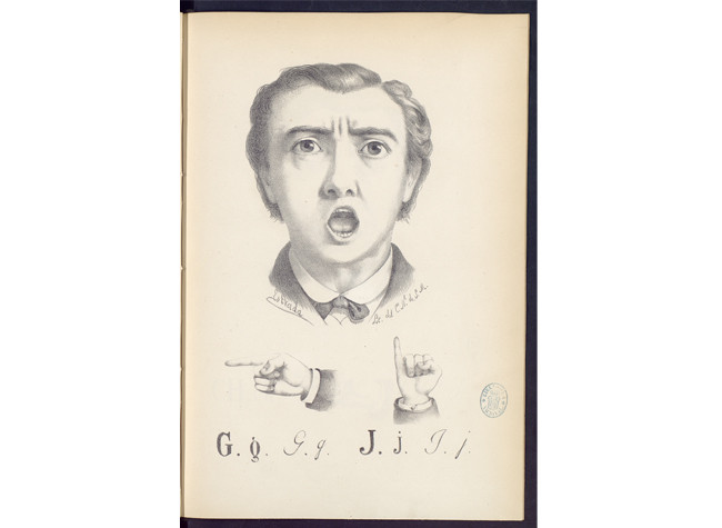 Tratado teórico-práctico para la enseñanza de la pronunciación de los Sordo-mudos / Carlos Nebreda y López (1870). BNE 1/6383
