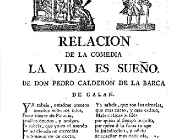 Relacion de la comedia La vida es sueño. Pedro Calderón de la Barca. [entre 1805 y 1844], VE/1372/35, BNE