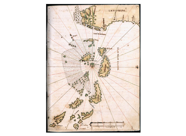 Islas de los Lucayos, 1550?. BNE, RES/38 (H.303R)
