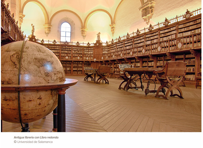 Antigua Librería con Libro Redondo, Universidad de Salamanca