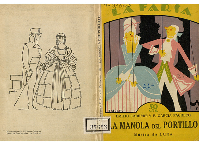 La manola del portillo [Texto impreso] : Zarzuela en tres actos, en prosa y verso , 1928. BNE,  T/47125