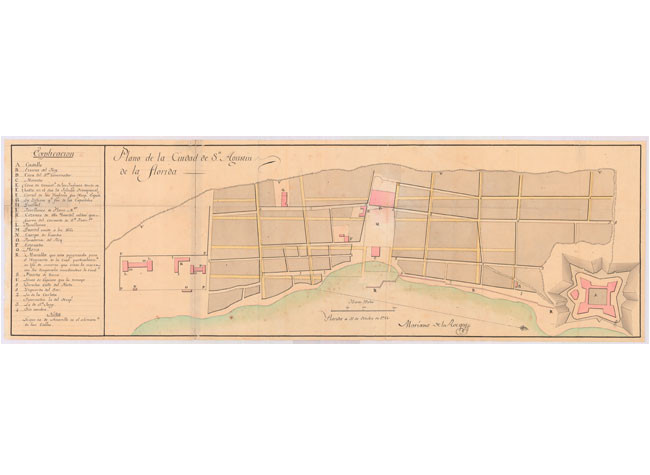 Plano para la regularización de la ciudad de San Agustín de la Florida (17--). Archivo General Militar de Madrid