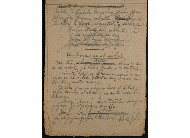 Cuentos manuscritos de Miguel Hernández