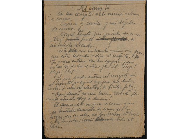 Cuentos manuscritos de Miguel Hernández
