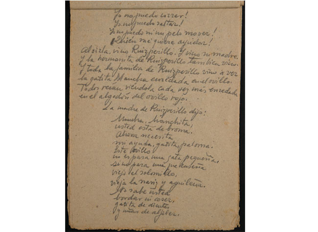 Cuentos manuscritos de Miguel Hernández