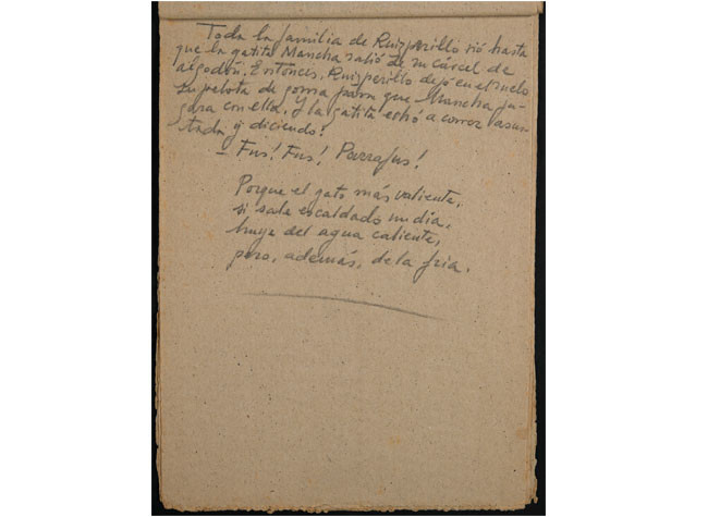 Cuentos manuscritos de Miguel Hernández